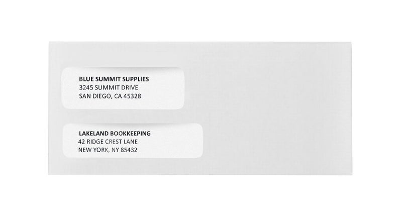 Blue Summit Supplies 500 No. 9 Flip and Seal Double Window Security Envelopes - Designed for Quickbooks Invoices and Business Statements with Self Seal Flip Press and Seal Flap -Number 9 Size 3 7/8 Inch X 8 7/8 Inch - Image 3